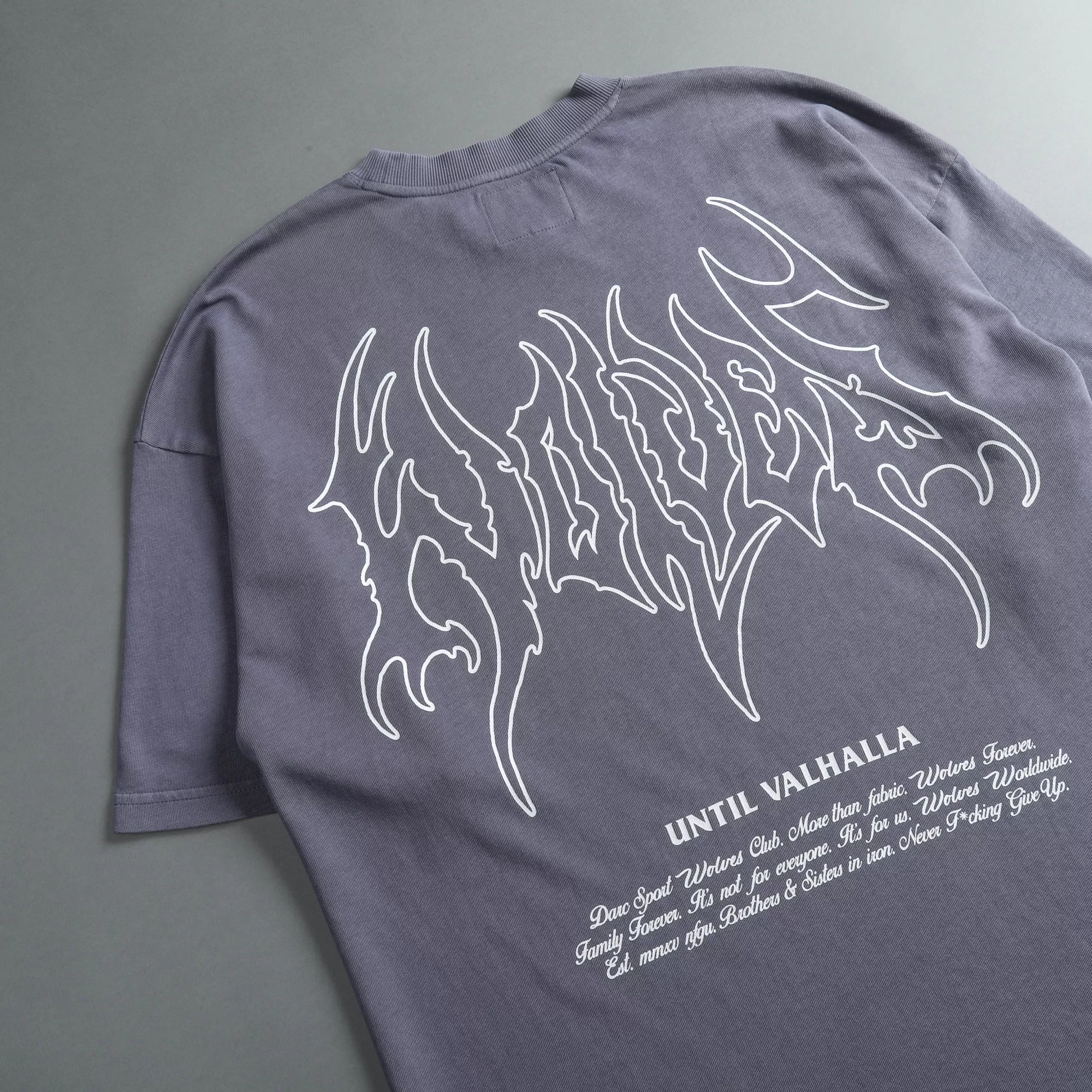 Shop Until Valhalla "Premium Vintage" Oversized Tee In Norse Purple Men Premium/Oversized Tees