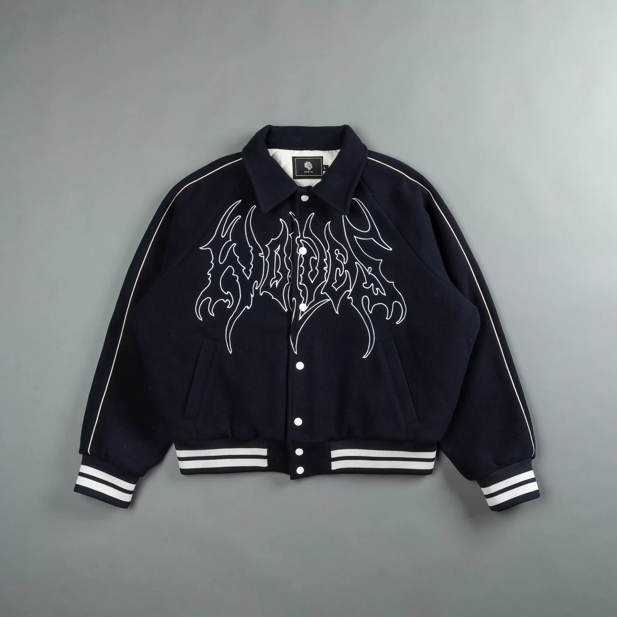 Cheap Until Valhalla Roxy Box Cut Rudy Lettermans Jacket In Midnight Blue Men Jackets/Outerwear