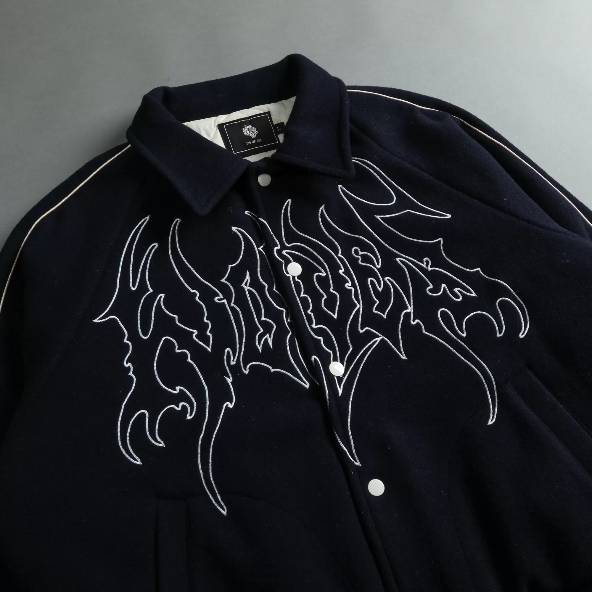 Cheap Until Valhalla Roxy Box Cut Rudy Lettermans Jacket In Midnight Blue Men Jackets/Outerwear