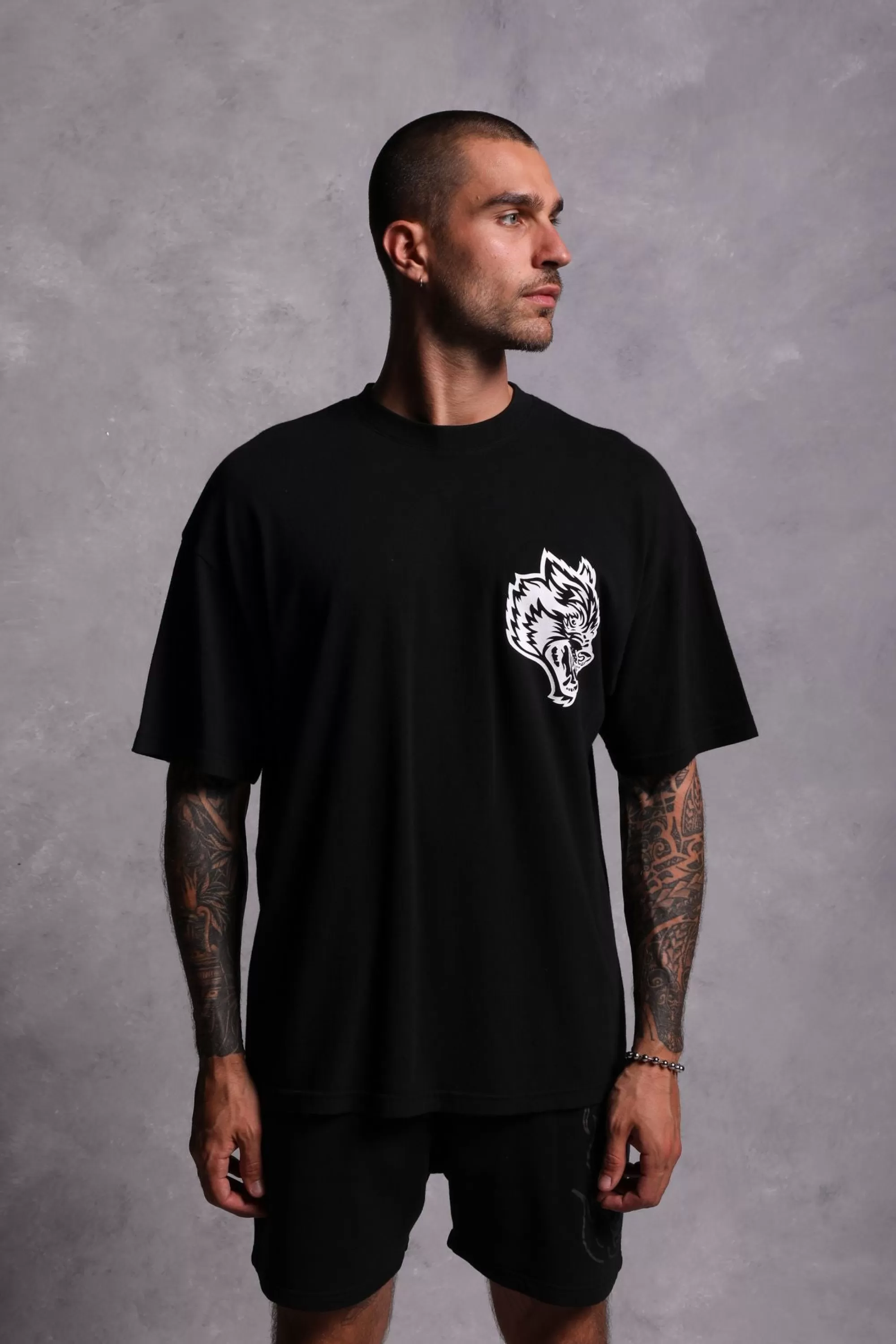Fashion Us Vs. Them "Premium" Oversized Tee In Black Men Premium/Oversized Tees