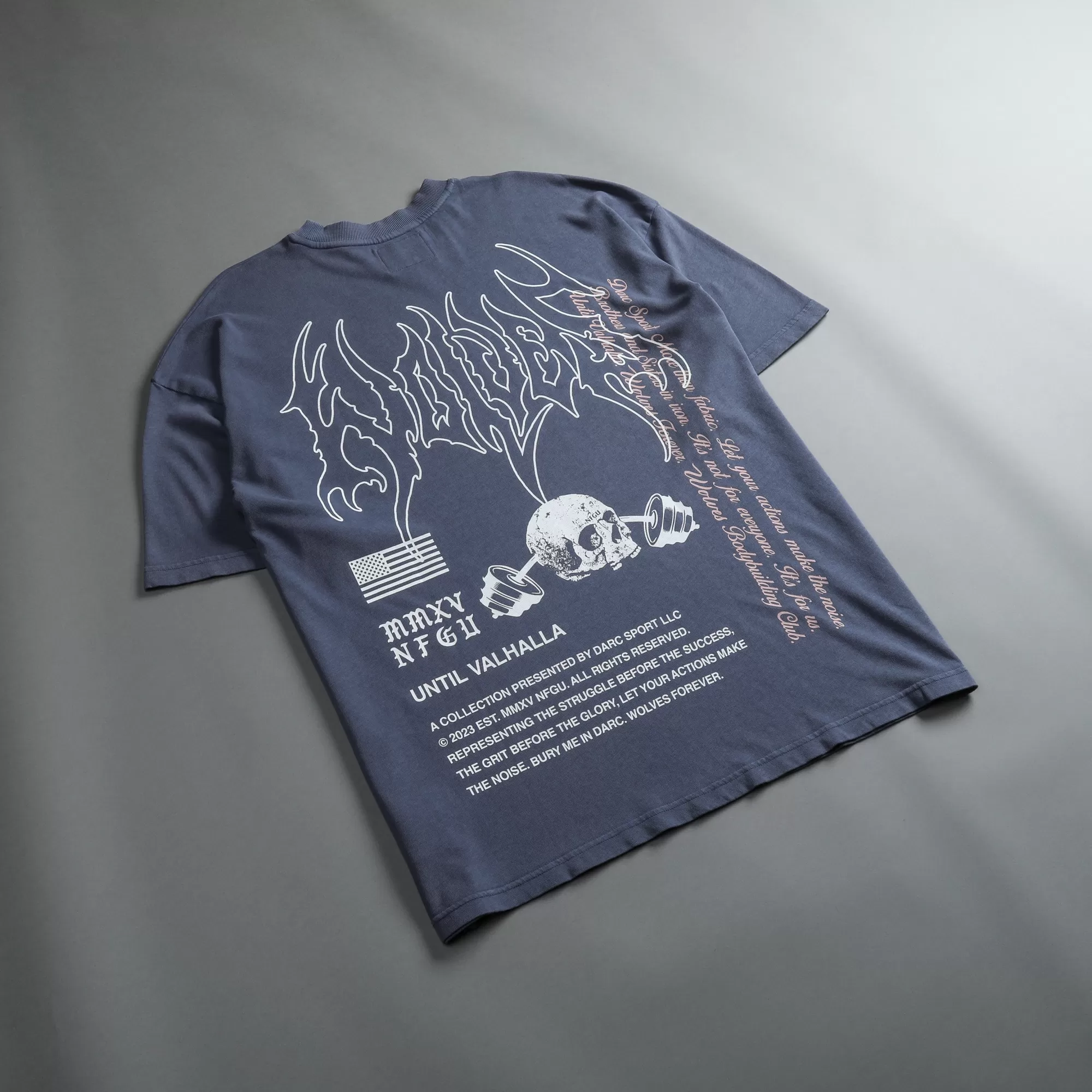Store Us Vs. Them "Premium Vintage" Oversized Tee In Norse Blue Men Premium/Oversized Tees