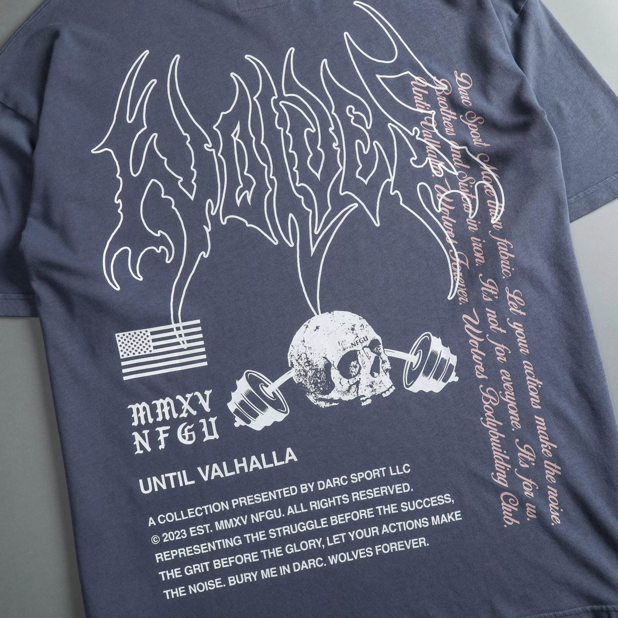 Store Us Vs. Them "Premium Vintage" Oversized Tee In Norse Blue Men Premium/Oversized Tees