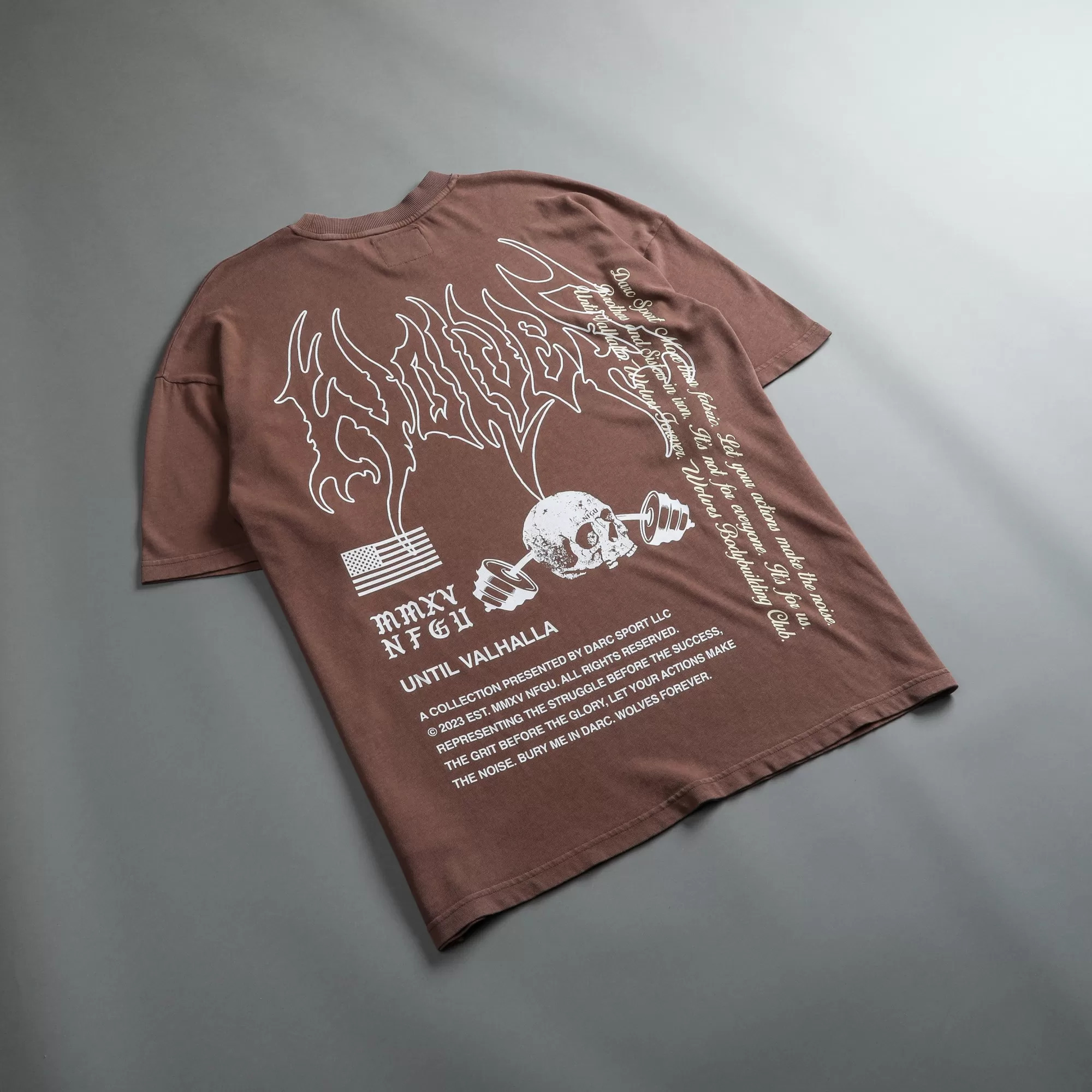 Store Us Vs. Them "Premium Vintage" Oversized Tee In Norse Brown Men Premium/Oversized Tees
