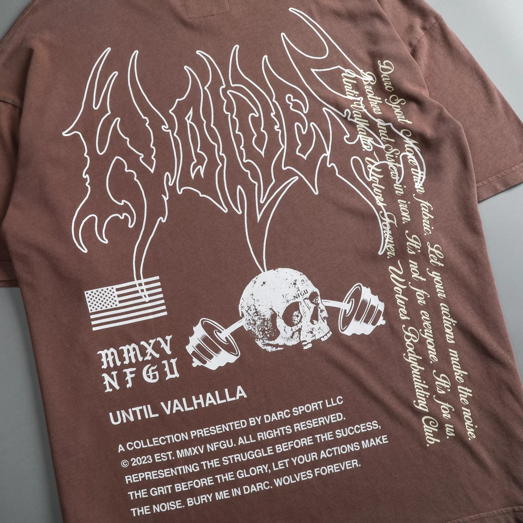 Store Us Vs. Them "Premium Vintage" Oversized Tee In Norse Brown Men Premium/Oversized Tees