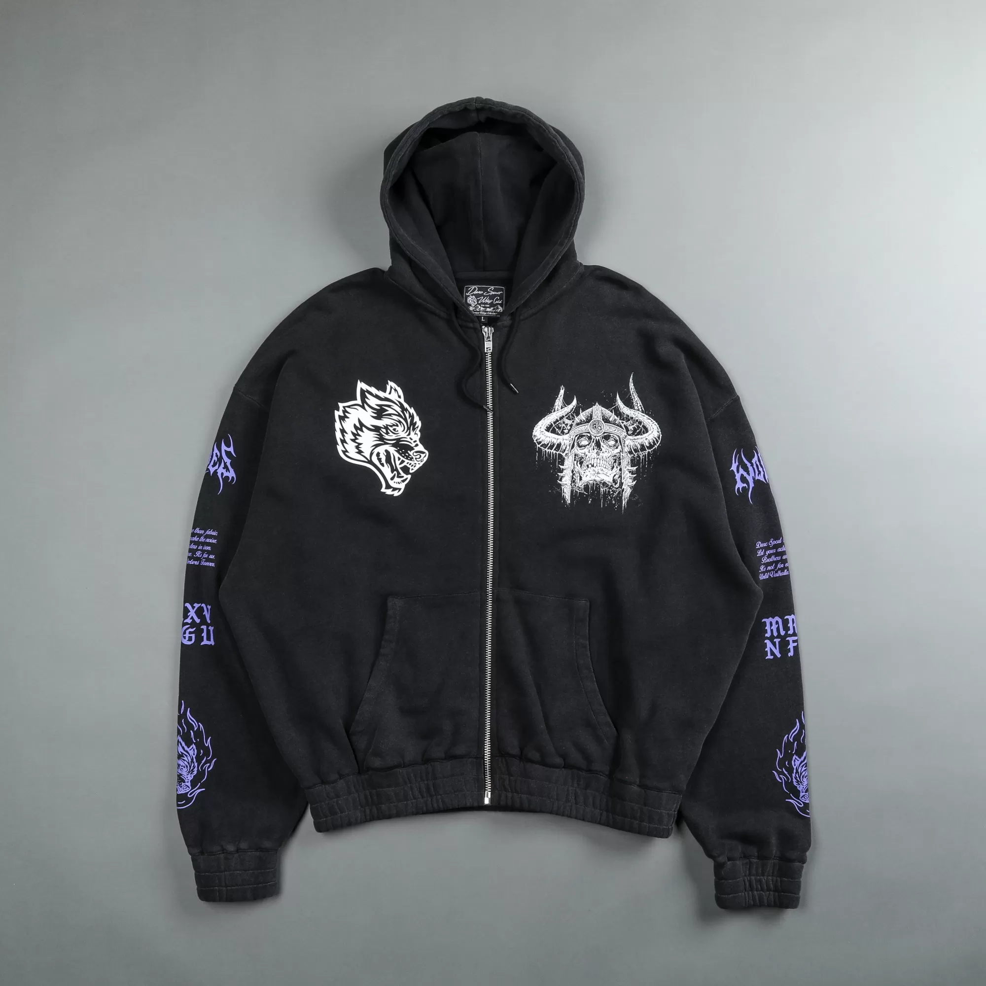 New Us Vs. Them "Vintage Chambers" Zip Hoodie In Black Men Zip Up Hoodies