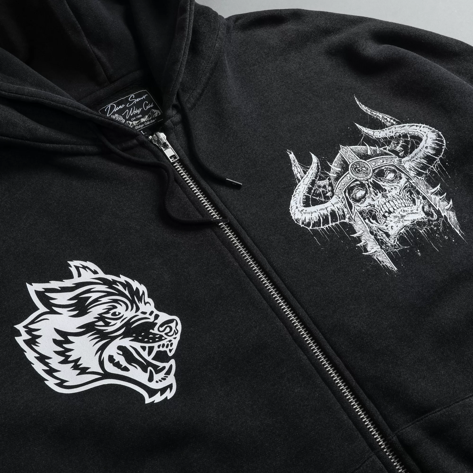 New Us Vs. Them "Vintage Chambers" Zip Hoodie In Black Men Zip Up Hoodies