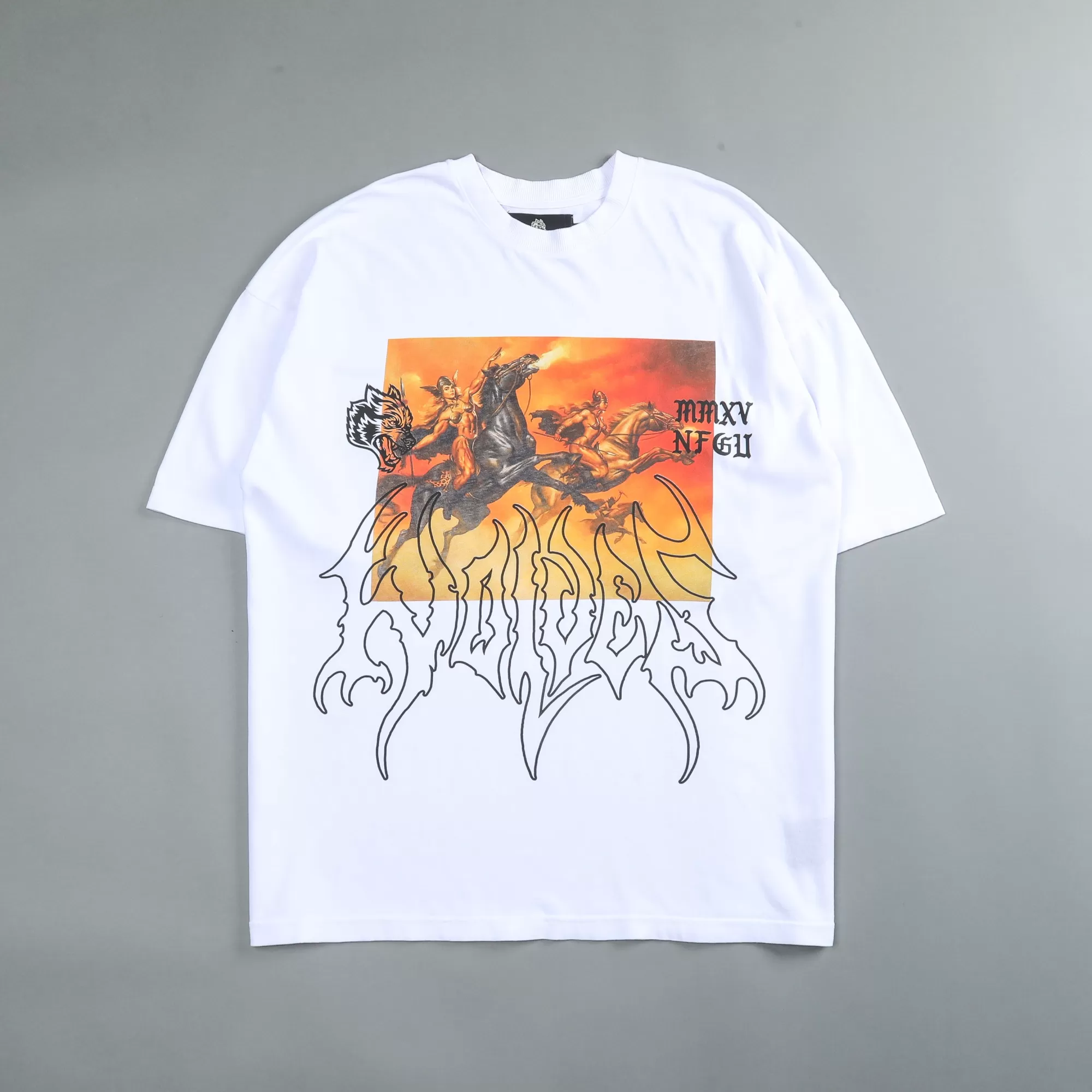 Hot Valkyrie "Premium" Oversized Tee In White Men Premium/Oversized Tees
