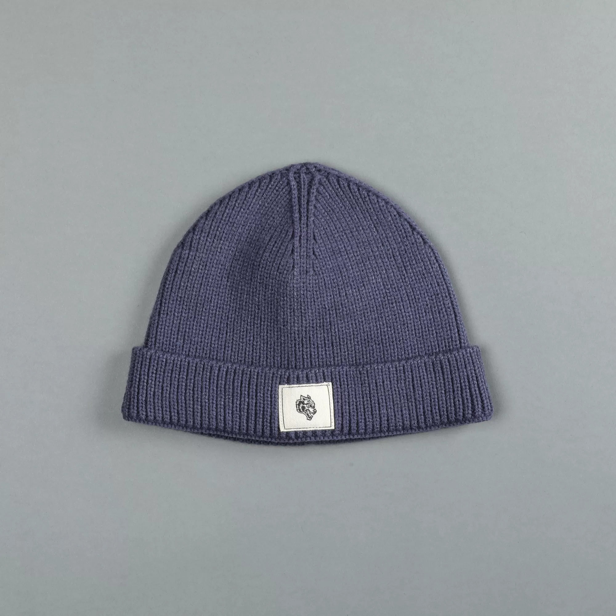 Online Wolf Patch Beanie In Norse Blue Headwear