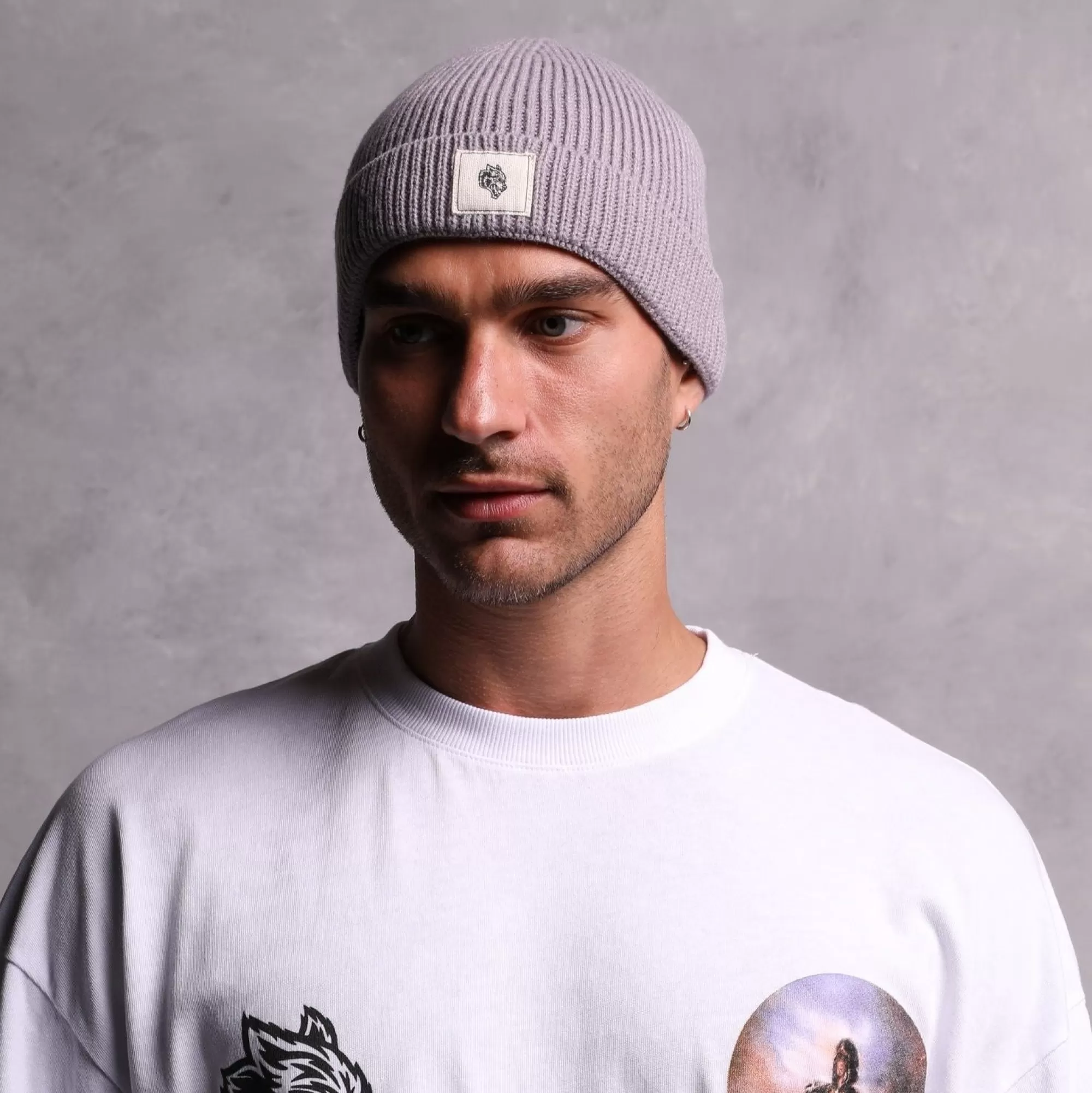 Flash Sale Wolf Patch Beanie In Norse Purple Headwear