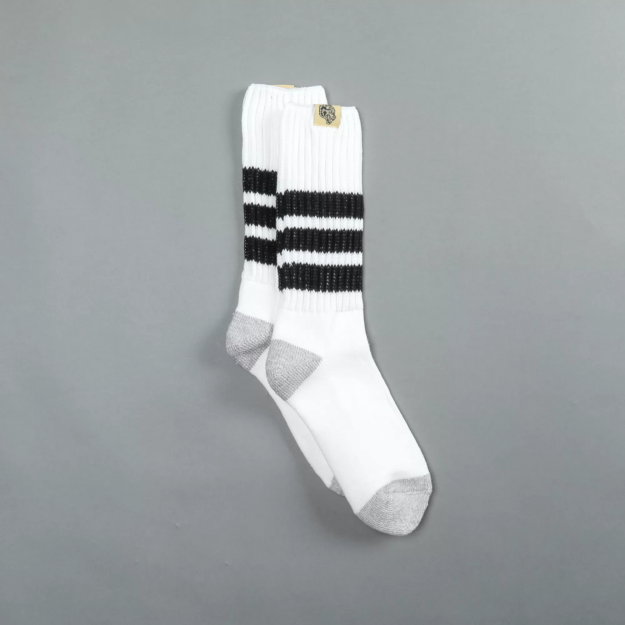 Sale Wolf Patch Boot Socks In Cream/Black Socks