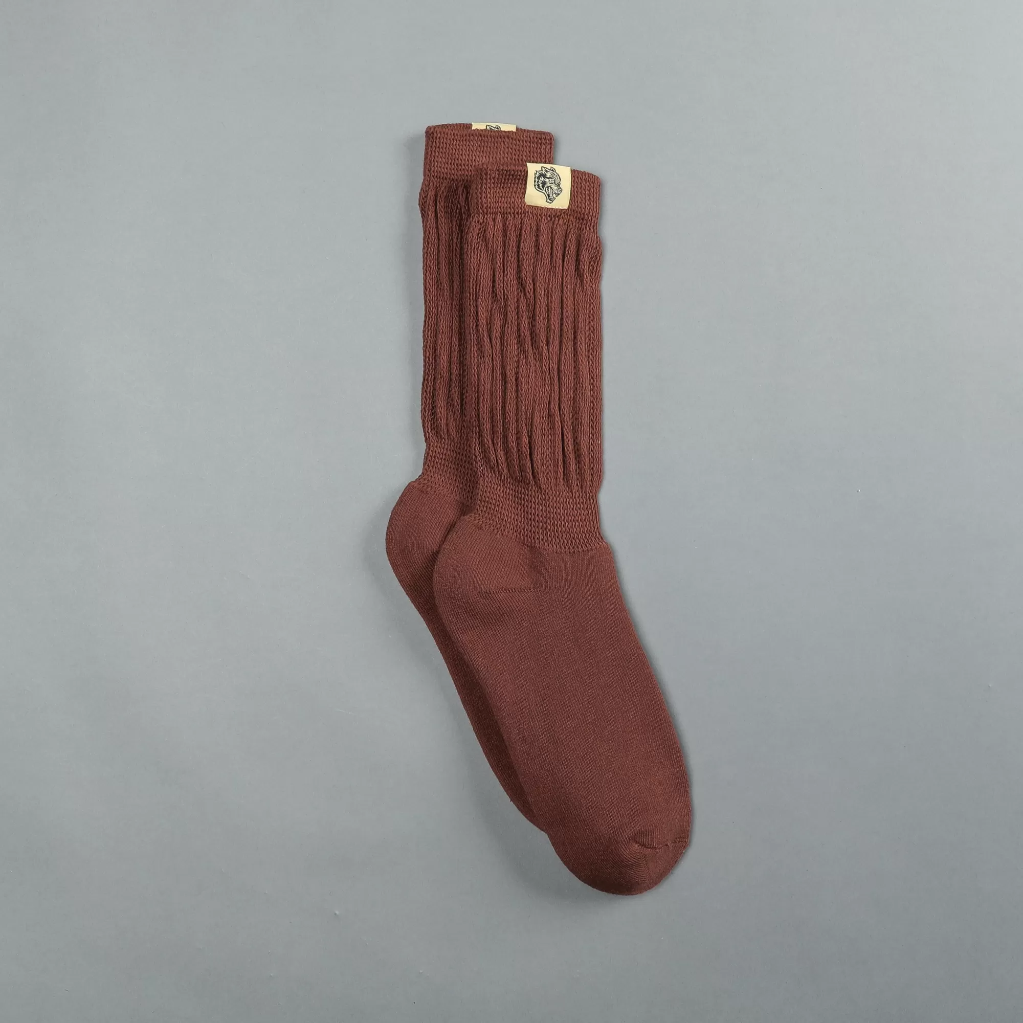 Online Wolf Patch Comfy Socks In Norse Brown Socks