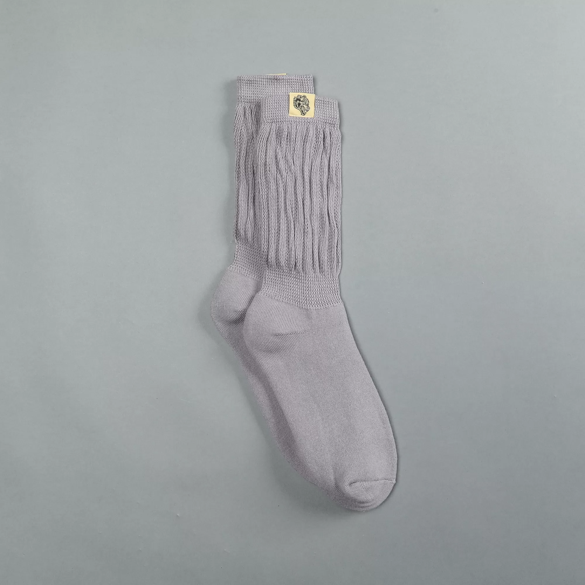 Cheap Wolf Patch Comfy Socks In Norse Purple Socks