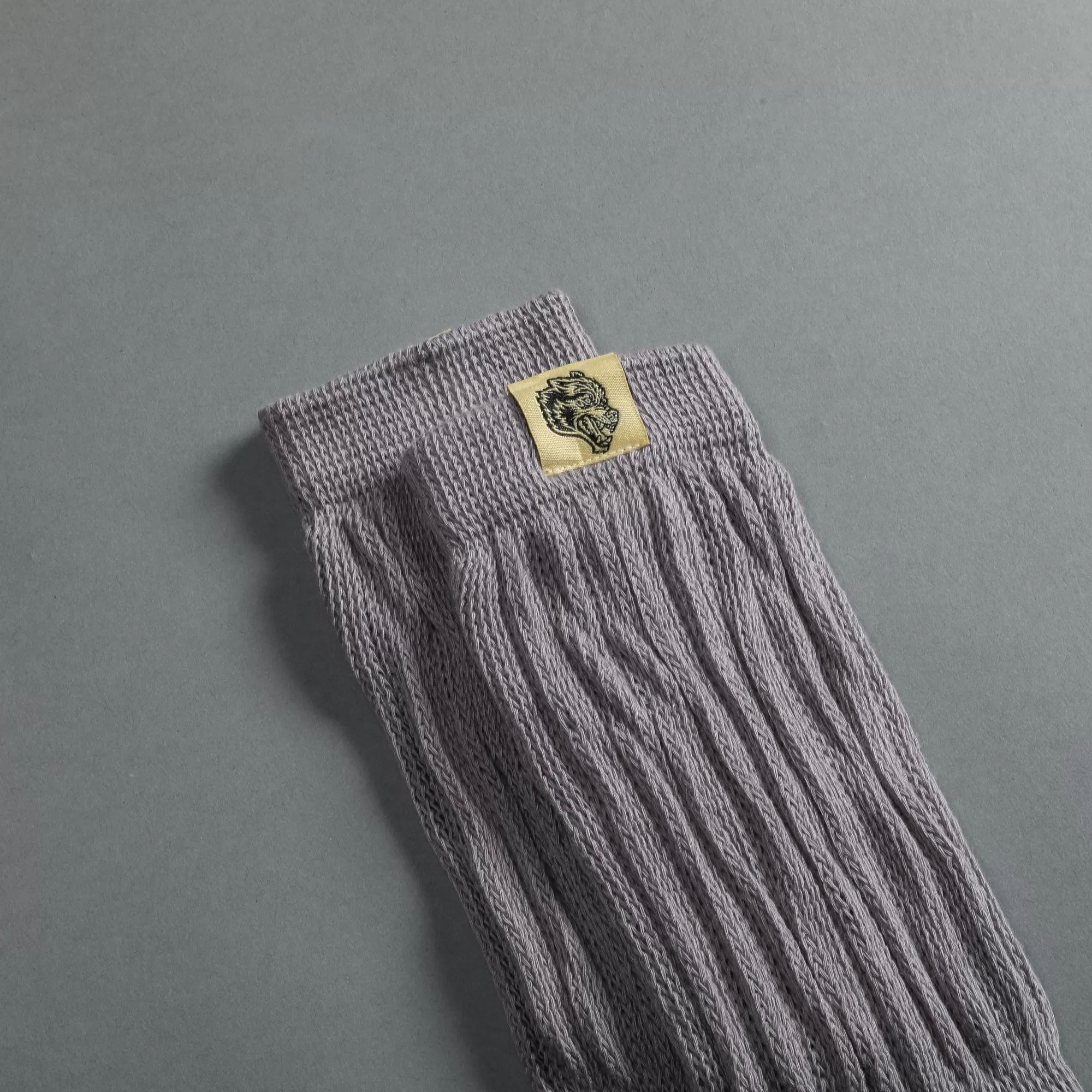 Cheap Wolf Patch Comfy Socks In Norse Purple Socks
