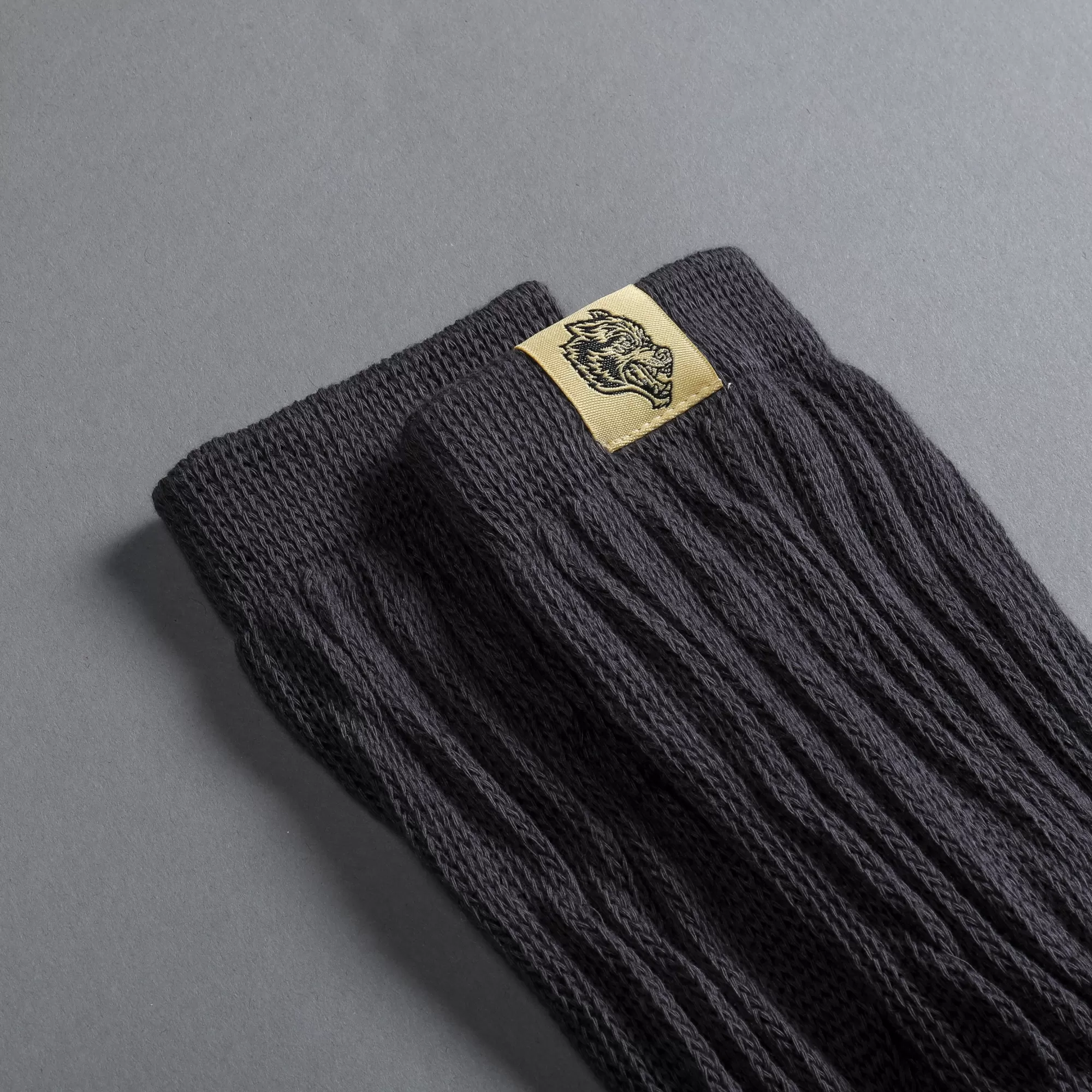 Fashion Wolf Patch Comfy Socks In Wolf Gray Socks