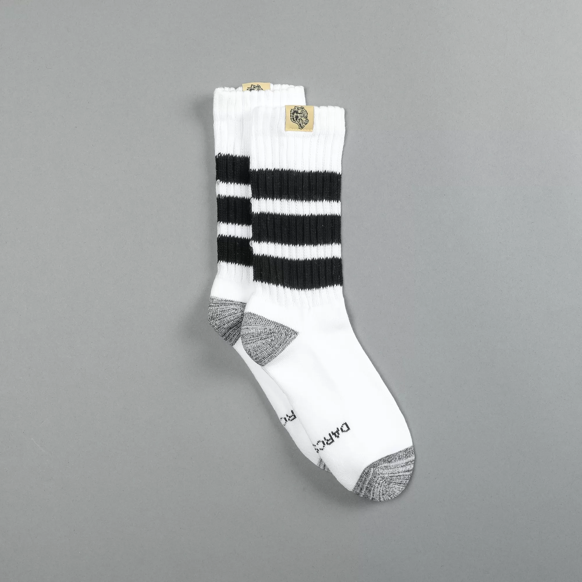 Cheap Wolf Patch Gym Class Socks In Cream/Black Socks