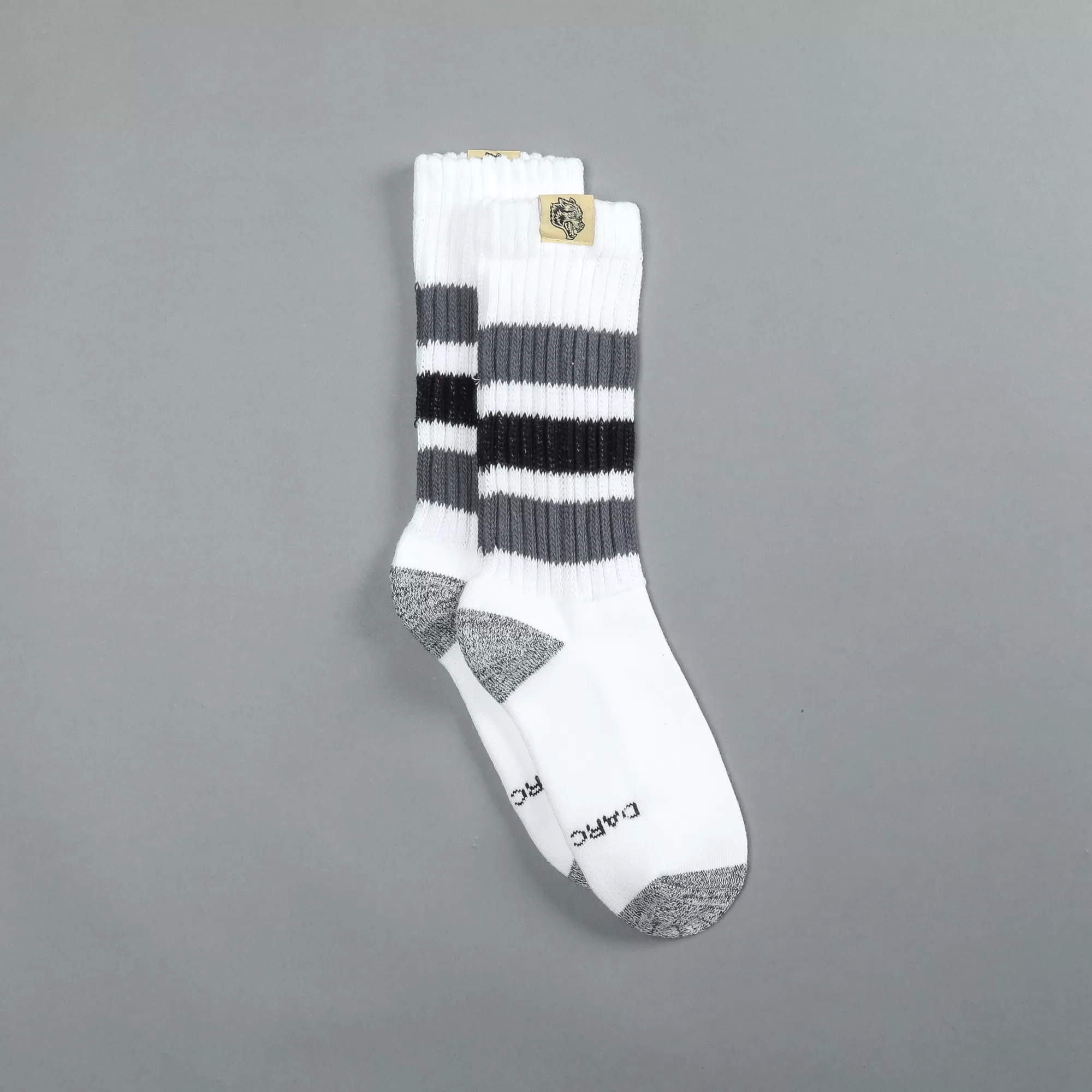 Discount Wolf Patch Gym Class Socks In Cream/Norse Blue/Black Socks