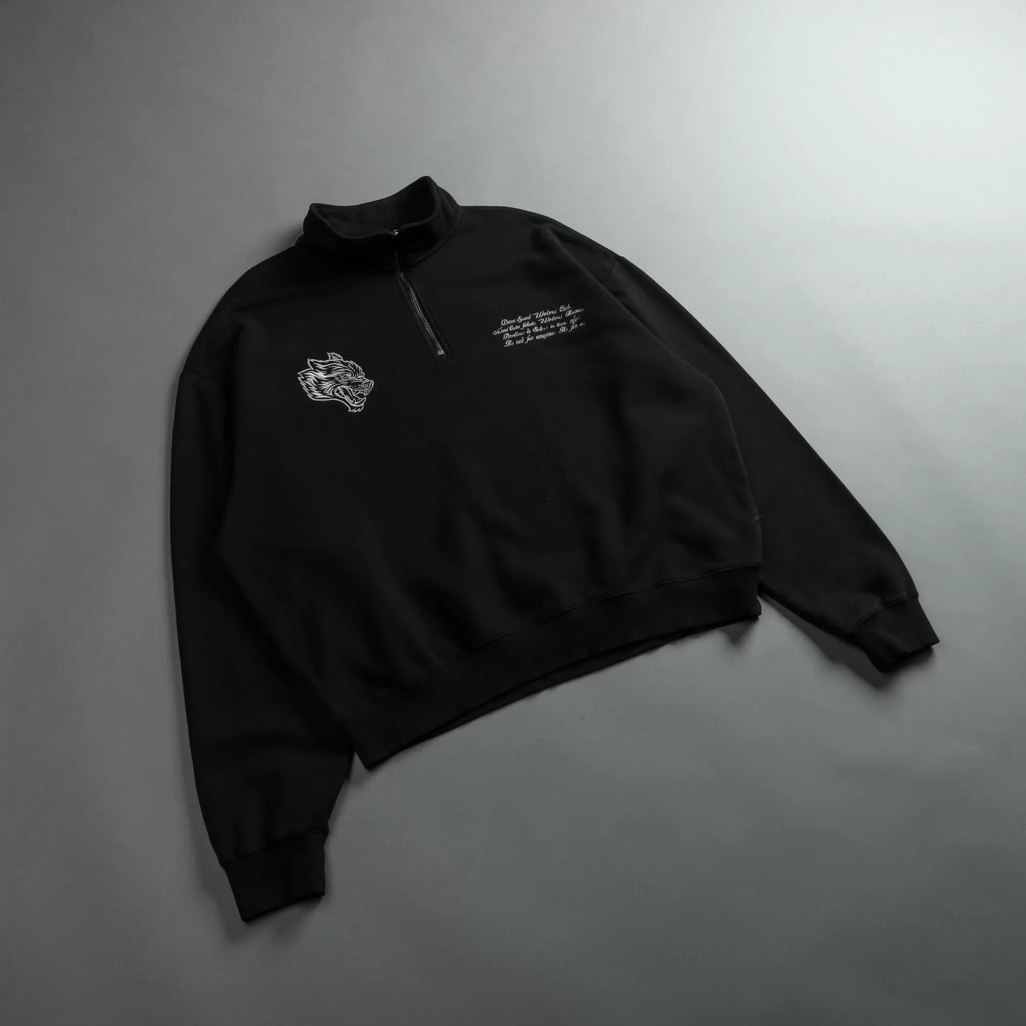 Cheap Word Is Bond Duke 1/4 Zip Mockneck In Black Men Crewnecks