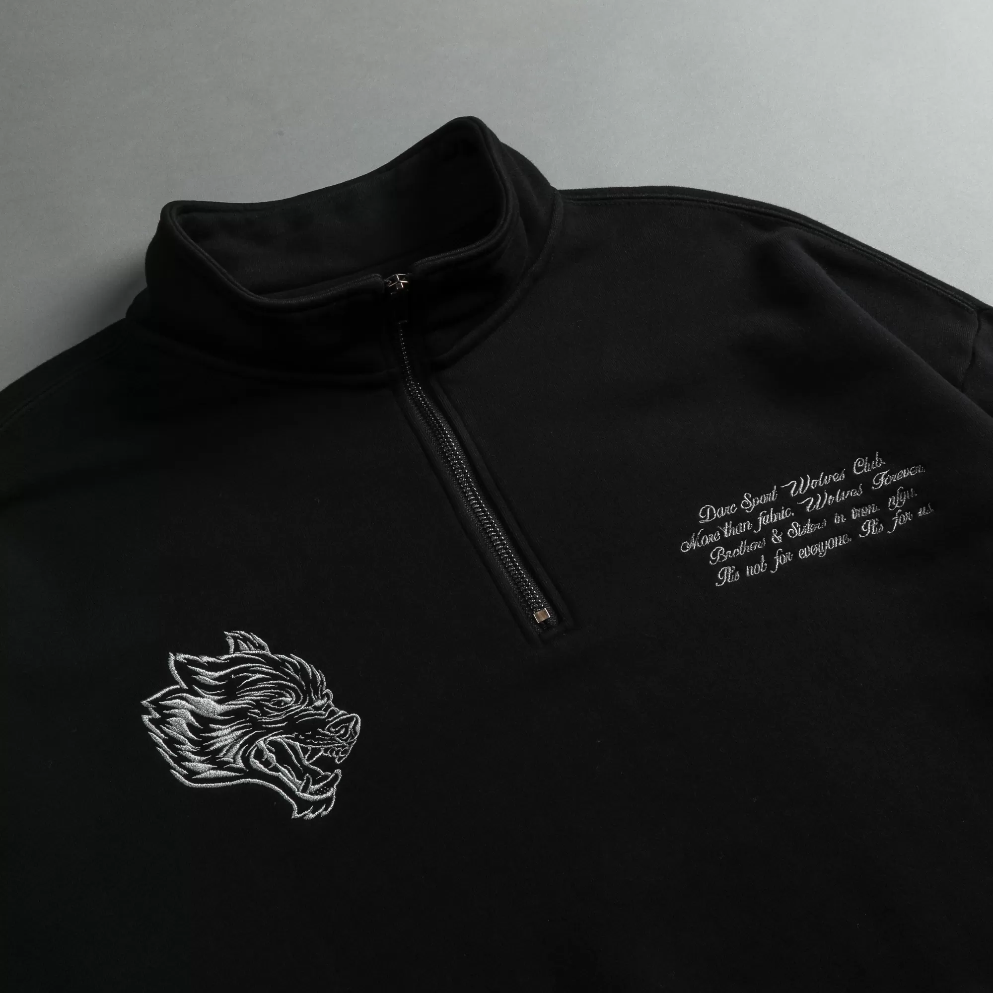 Cheap Word Is Bond Duke 1/4 Zip Mockneck In Black Men Crewnecks