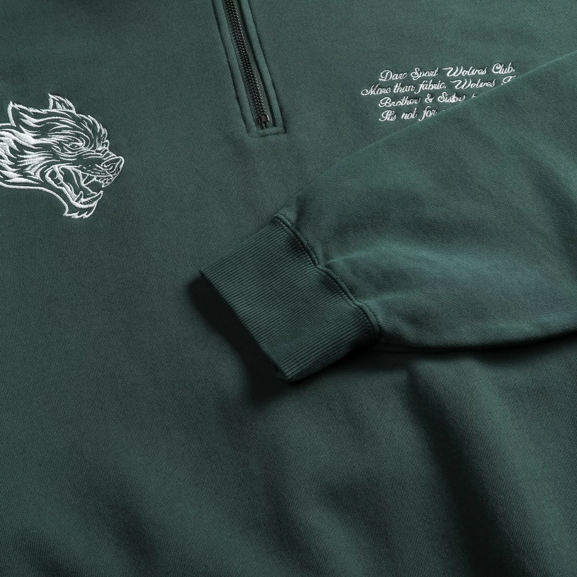Cheap Word Is Bond Duke 1/4 Zip Mockneck In Norse Green Men Crewnecks